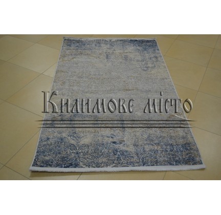 Synthetic carpet La cassa 6525A d.blue-cream - высокое качество по лучшей цене в Украине.